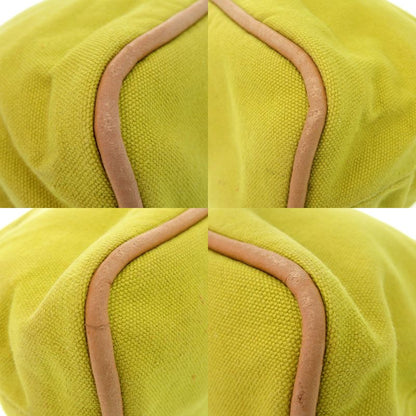HERMES Bolide 25mm (0.98in) Canvas Yellow Pouch Bag 0157 HERMES