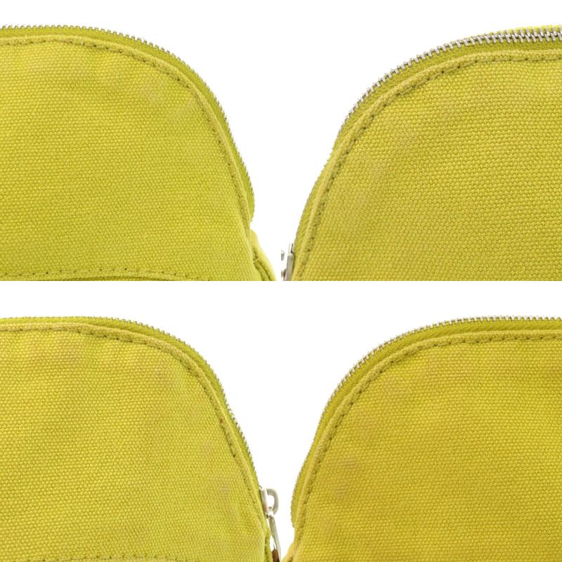 HERMES Bolide 25mm (0.98in) Canvas Yellow Pouch Bag 0157 HERMES