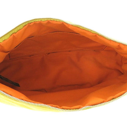 HERMES Bolide 25mm (0.98in) Canvas Yellow Pouch Bag 0157 HERMES