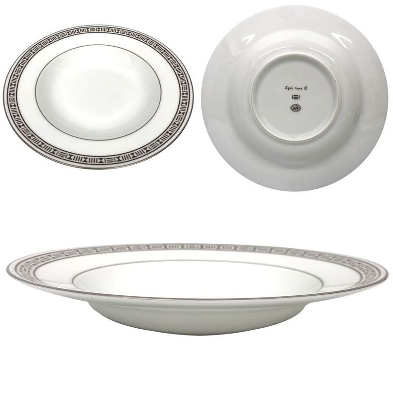 HERMES Egee Lune Soup Pasta Plate 22cm (8.66in) Set Of 2 Medium Plate