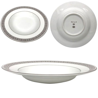 HERMES Egee Lune Soup Pasta Plate 22cm (8.66in) Set Of 2 Medium Plate