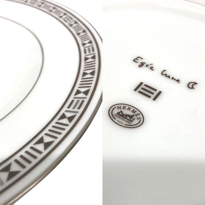 HERMES Egee Lune Soup Pasta Plate 22cm (8.66in) Set Of 2 Medium Plate