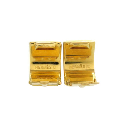 HERMES Enamel Metal Red Earring 0120 HERMES