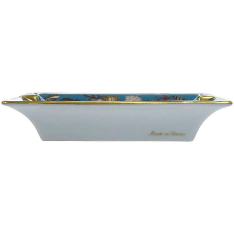 HERMES Ashtray Shelf Flower Monarch Porcelain Blue- Blue Accessory 0617 HERMES