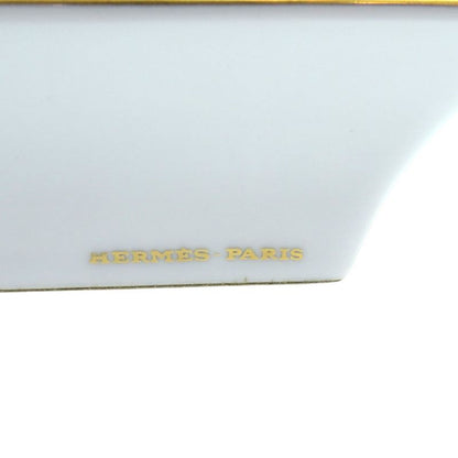 HERMES Ashtray Shelf Flower Monarch Porcelain Blue- Blue Accessory 0617 HERMES
