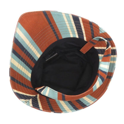 PRADA Triangle Logo Stripe Size XL Cotton Multicolor Bucket Hat 1378 PRADA