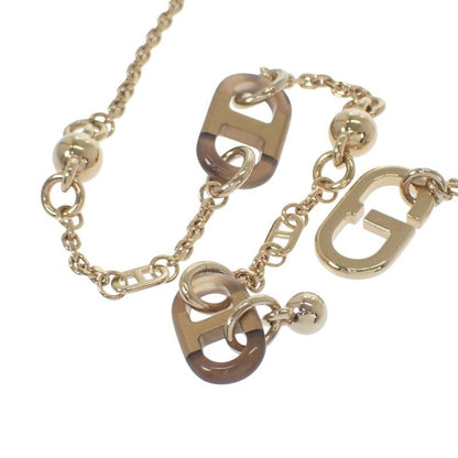 HERMES Surmer PM Necklace Metal Buffalo Horn Gold Hardware Women's