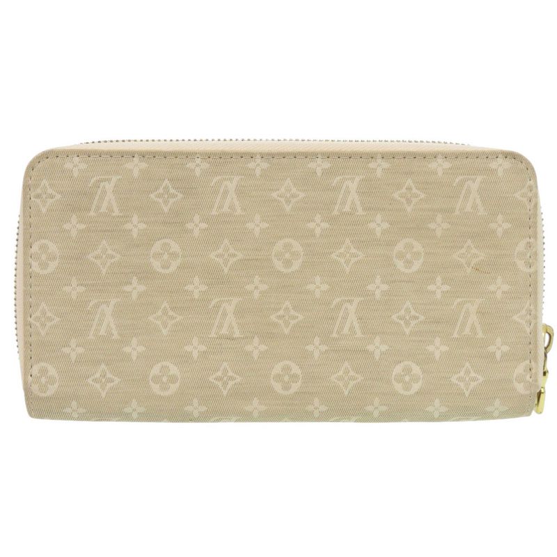 Louis Vuitton Zippi-wallet Monogram Mini Lin M95310 Beige Long Wallet LV 0045