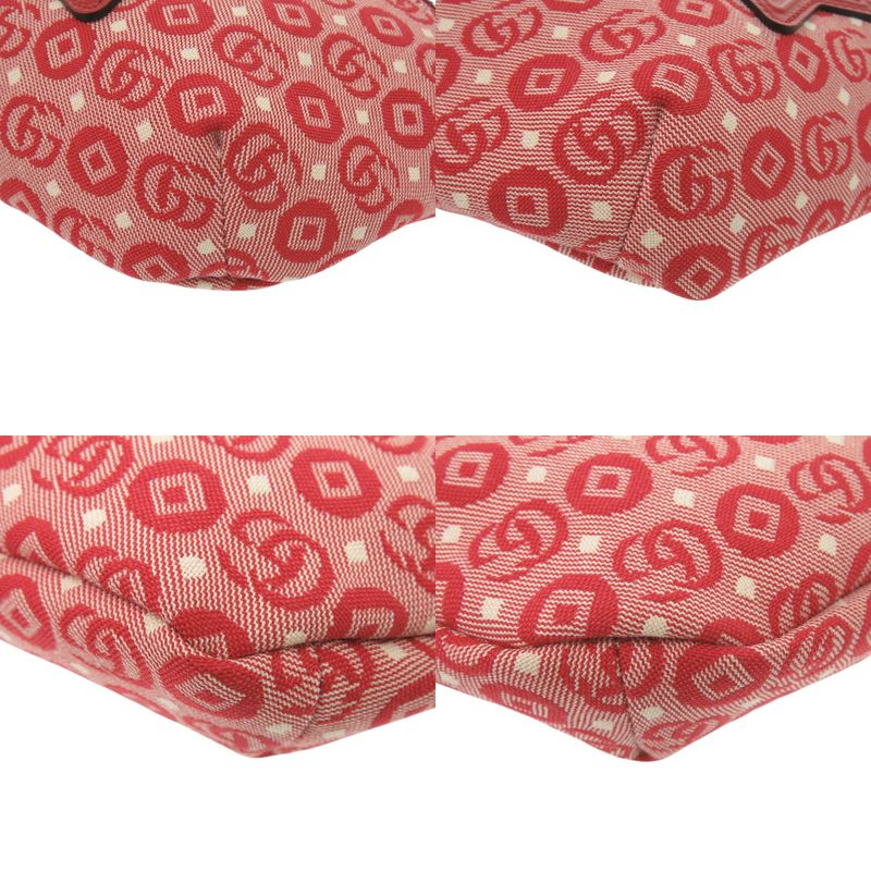 GUCCI Children's Star Star-502095 Canvas Leather Red Waist Bag Body Bag Red