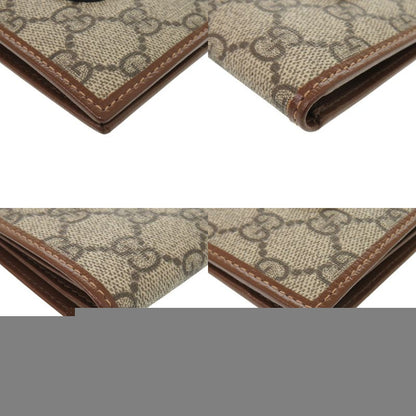 GUCCI Interlocking G 673001 GG Supreme Beige Bifold Wallet Billfold 0049 GUCCI