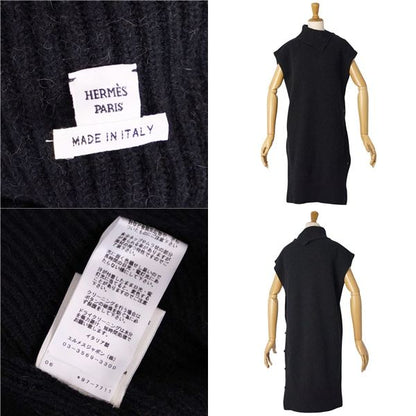 Hermes One Piece Knit Sleeveless Camel 100%