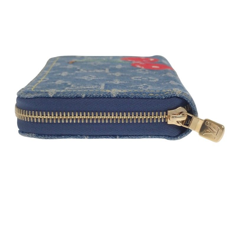 Louis Vuitton LV × TM Zippi-wallet M23161 Long Wallet Monogram Denim Blue-gold