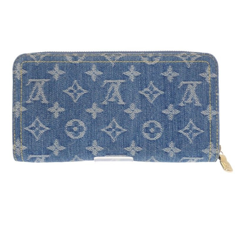 Louis Vuitton LV × TM Zippi-wallet M23161 Long Wallet Monogram Denim Blue-gold