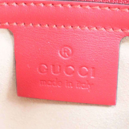 GUCCI Ggmarmont Leather Shoulder Bag 443497 Red