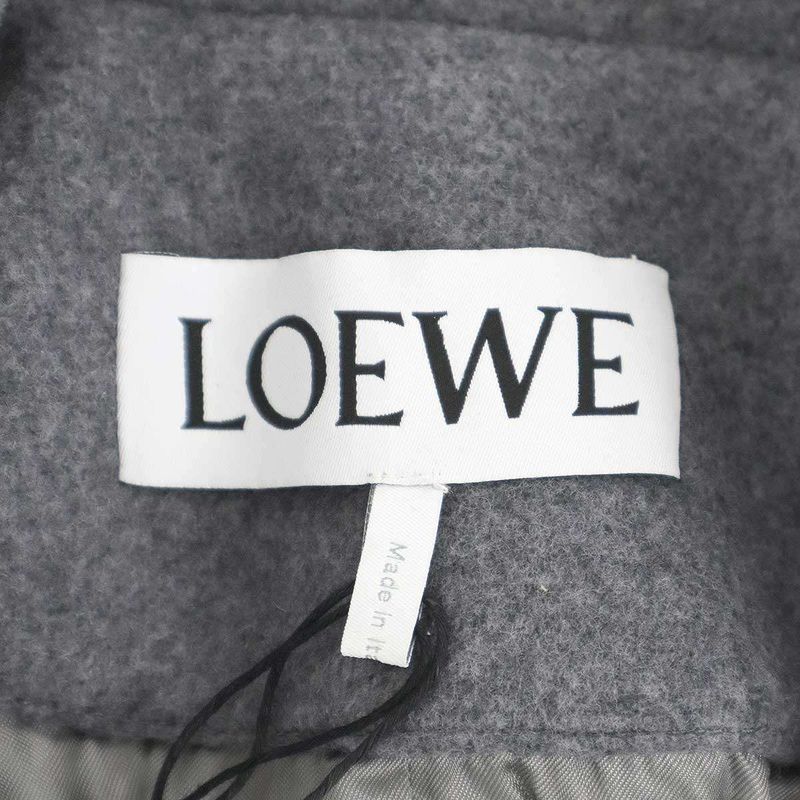 LOEWE Single Breasted Wool Long Coat S540y01x33 Gray 34