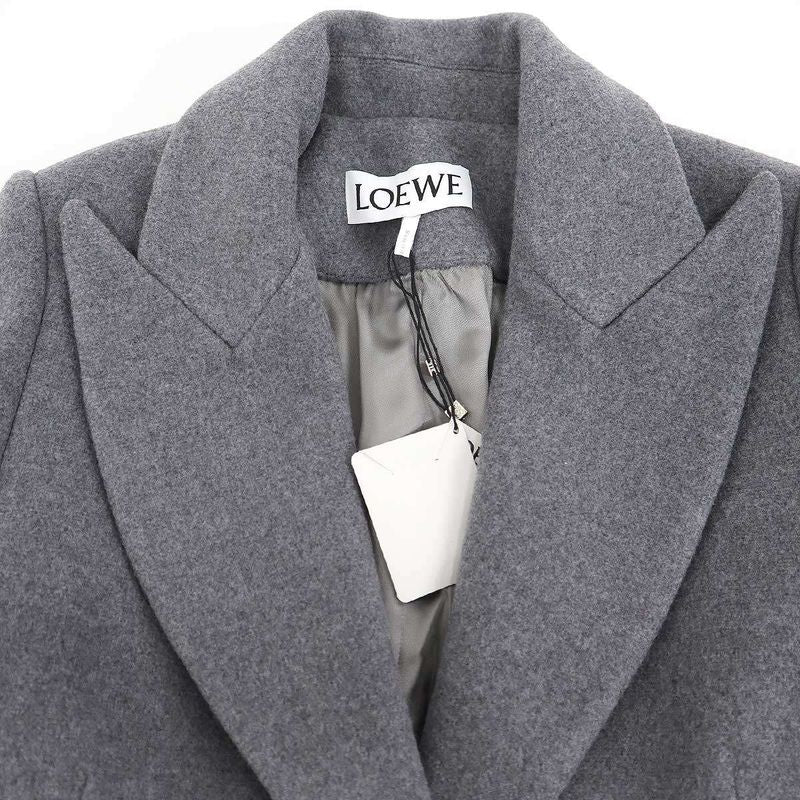 LOEWE Single Breasted Wool Long Coat S540y01x33 Gray 34