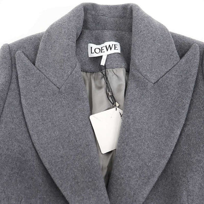 LOEWE Single Breasted Wool Long Coat S540y01x33 Gray 34