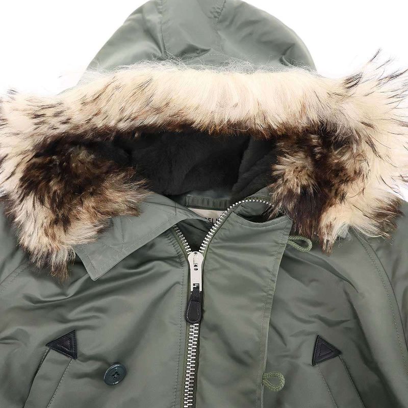 CELINE N-3B Military Mods Coat 2w108723f Khaki XS