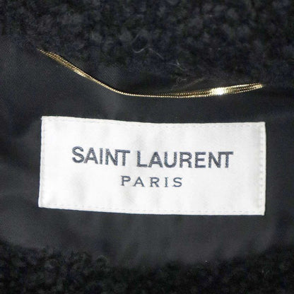 Saint Laurent Paris Nylon Shearling Mods Coat 537434 Y722t Black F34