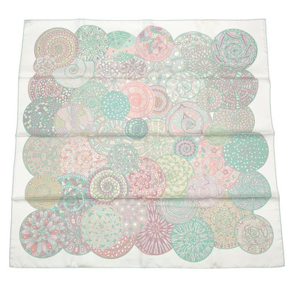 HERMES Scarf Silk Carre 90 Reves D Escargots Snail's Dream White Box Included
