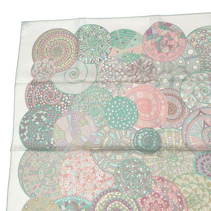 HERMES Scarf Silk Carre 90 Reves D Escargots Snail's Dream White Box Included