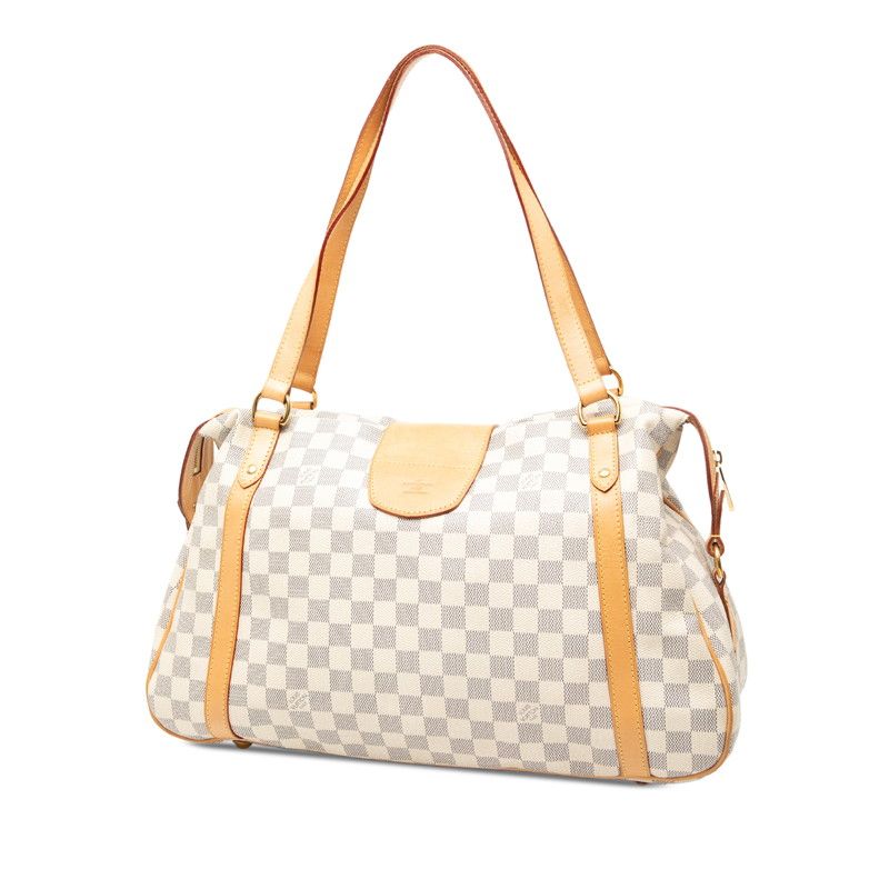 Louis Vuitton Damier Azure Streza GM Handbag Tote Bag N42221 White PVC Leather