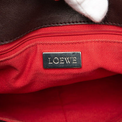 LOEWE Anagram Wine Red Bold-leather Suede Women's LOEWE