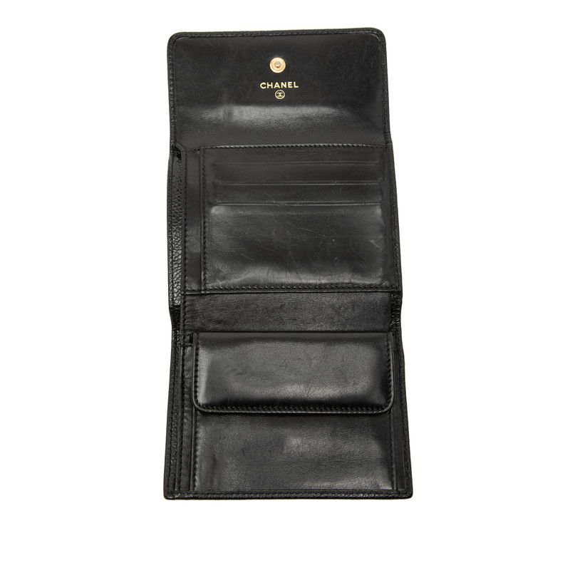 CHANEL Coco Mark Black Caviar Skin Women's CHANEL