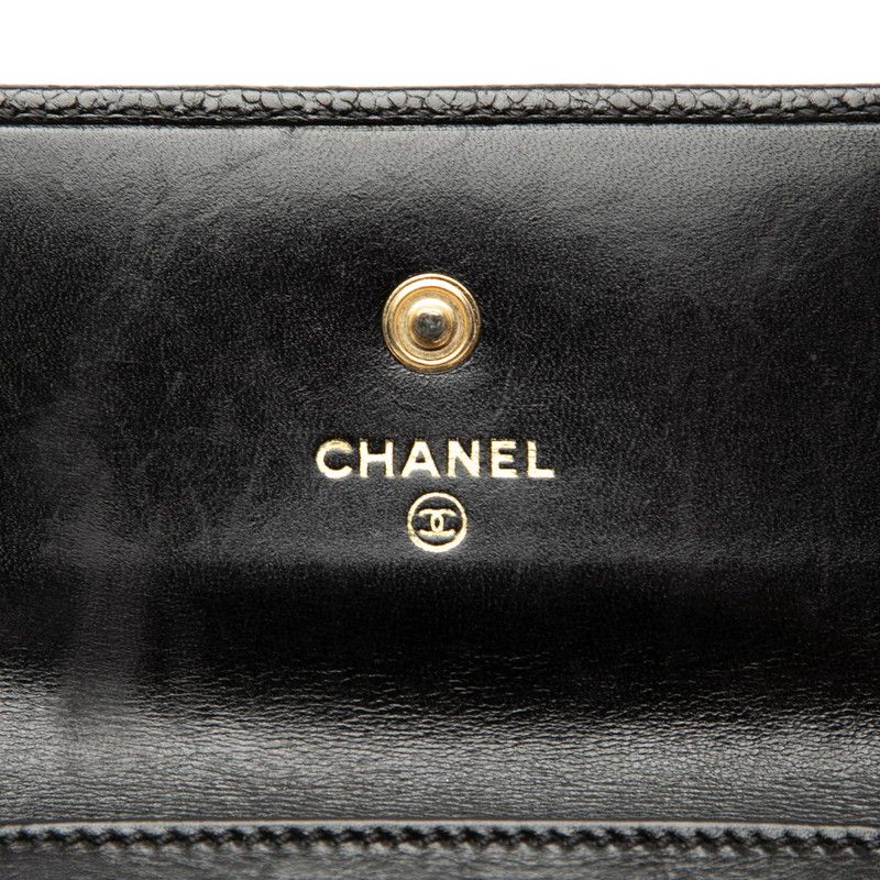 CHANEL Coco Mark Black Caviar Skin Women's CHANEL