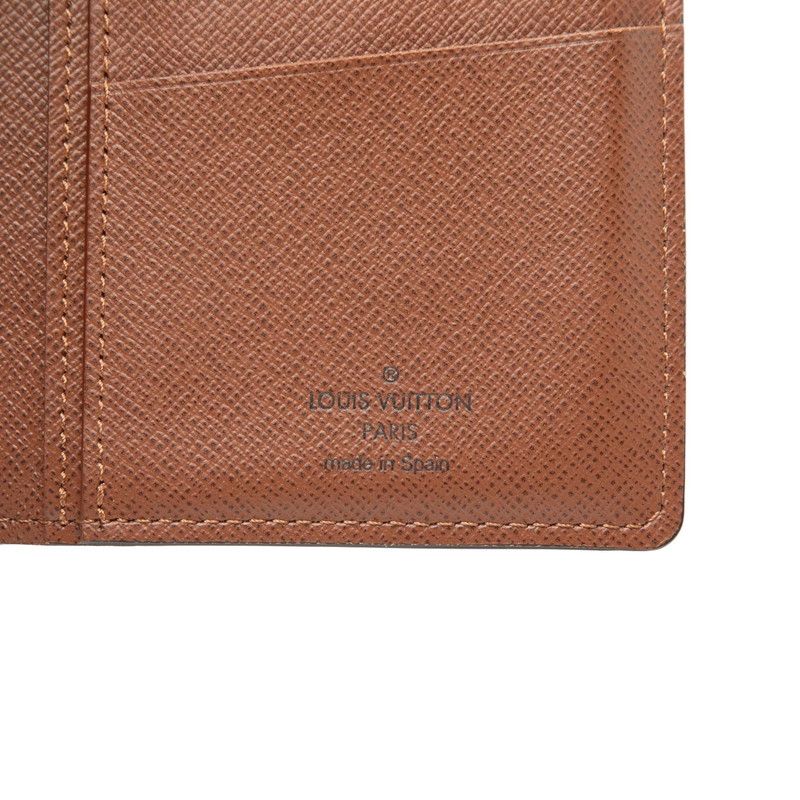 Louis Vuitton Monogram Portefeuille Brother M66540 Brown PVC Leather Women's