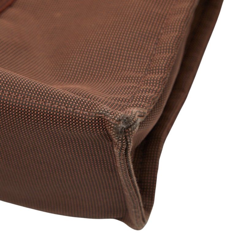 HERMES Her Line Tote MM Brown Canvas Women's HERMES