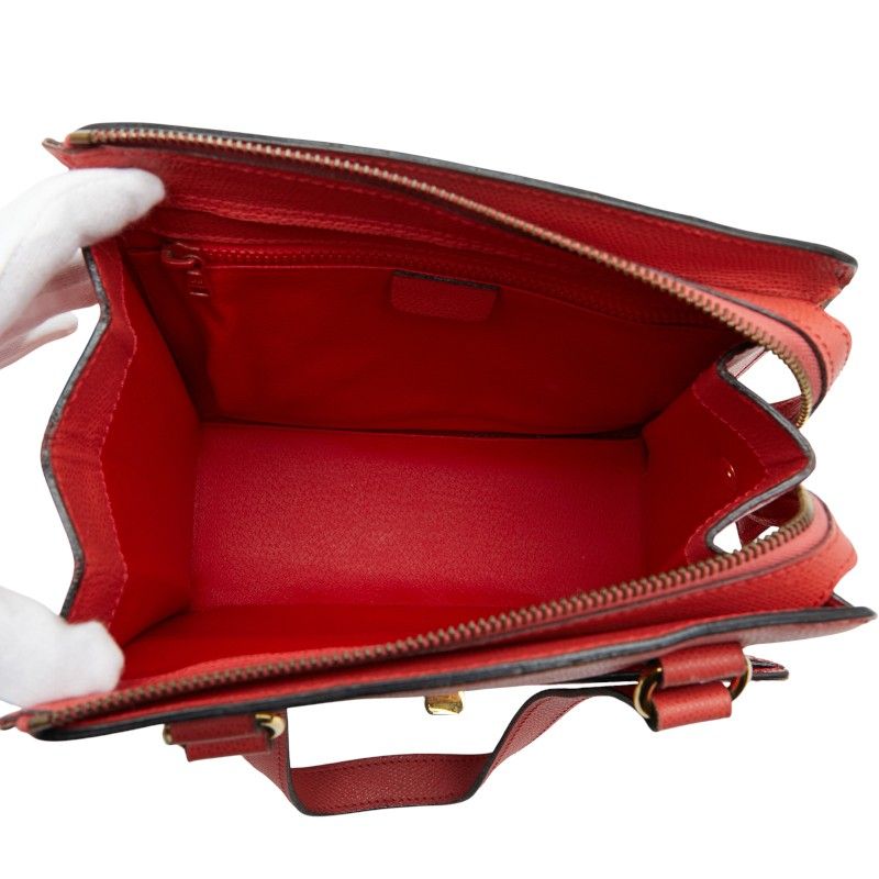 CELINE Logo Red Leather Women's CELINE