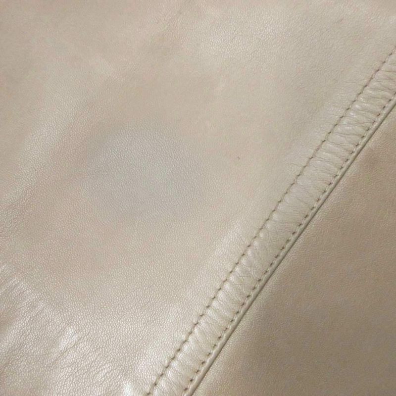 LOEWE Lamb Leather Knee Length Skirt Anagram Button Sheep Leather Brown • MNK4