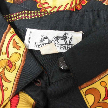 HERMES Vintage Twill LANE Knit Polo Silk X Cotton Cashmere Sweater - Carre