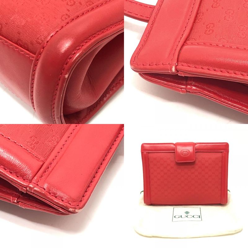 GUCCI Shoulder Bag GG Pattern 004-113-0364 PVC Leather Red