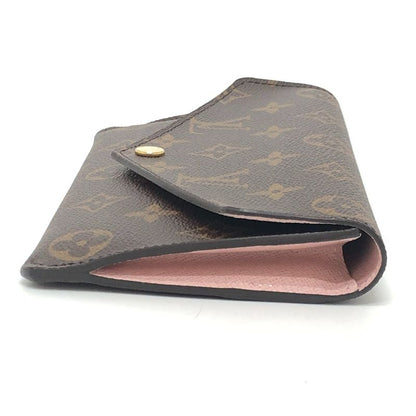 Louis Vuitton Long Wallet Portefeuille -jeanne M62203 Monogram Canvas Rose