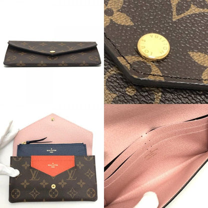 Louis Vuitton Long Wallet Portefeuille -jeanne M62203 Monogram Canvas Rose