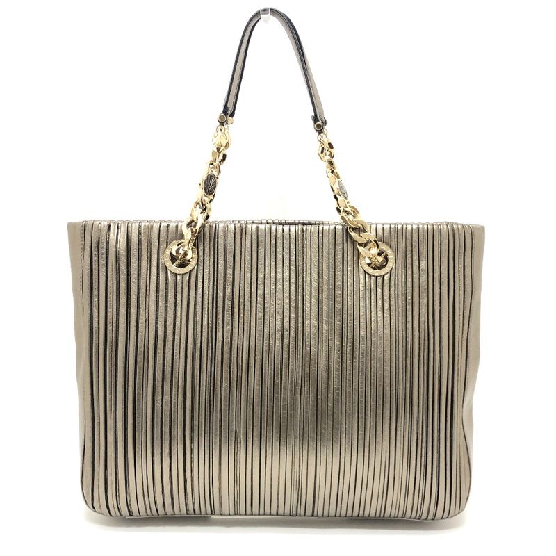 BVLGARI Tote Bag Monet Nappa Plisee Leather Gold