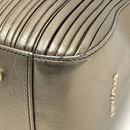 BVLGARI Tote Bag Monet Nappa Plisee Leather Gold