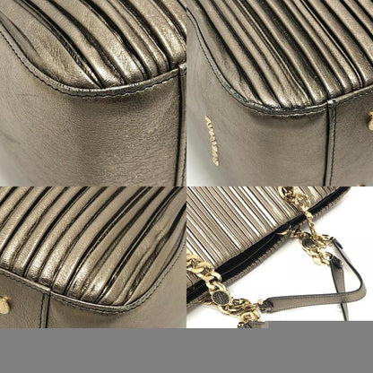 BVLGARI Tote Bag Monet Nappa Plisee Leather Gold