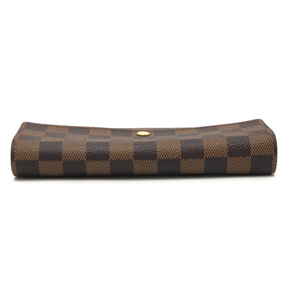 Louis Vuitton Long Wallet Portefeuille Sarah N61734 Damier Canvas Ebene Brown