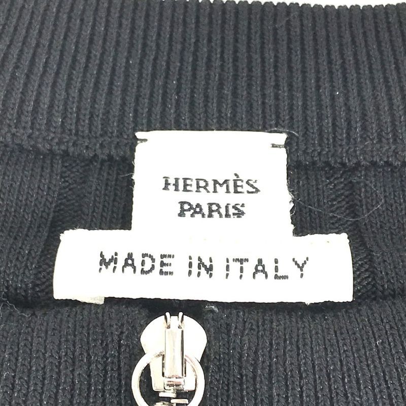 HERMES Cardigan Mors A Jouet Silk Black