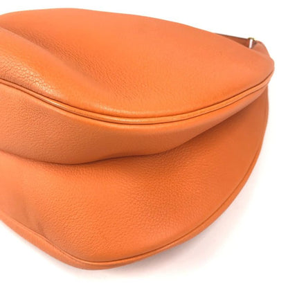 HERMES Shoulder Bag Gao Leather Orange
