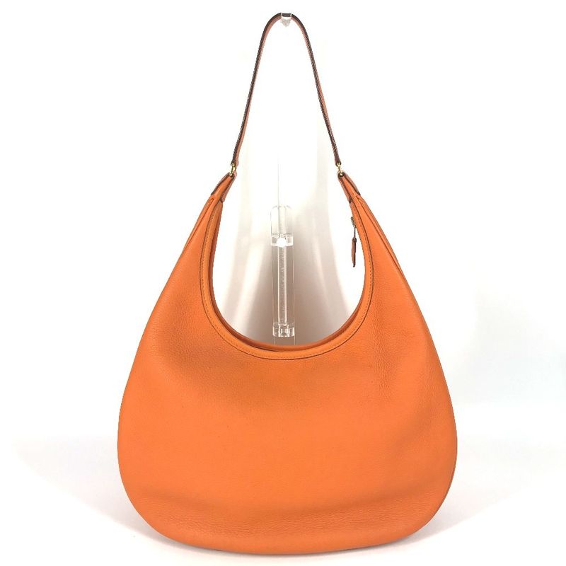 HERMES Shoulder Bag Gao Leather Orange