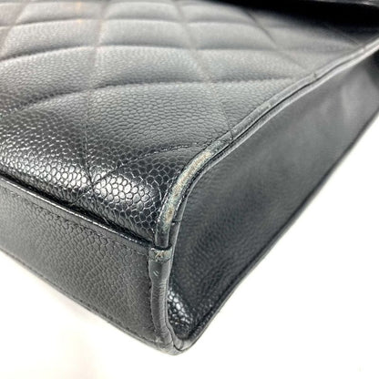 CHANEL Business Bag CC Logo Coco Mark Matelasse Quilting A02794 Caviar Skin