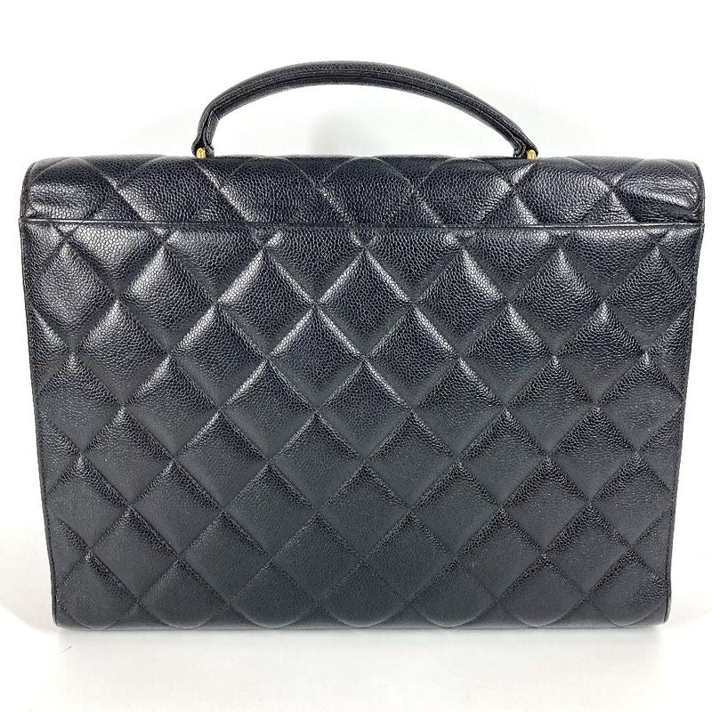 CHANEL Business Bag CC Logo Coco Mark Matelasse Quilting A02794 Caviar Skin