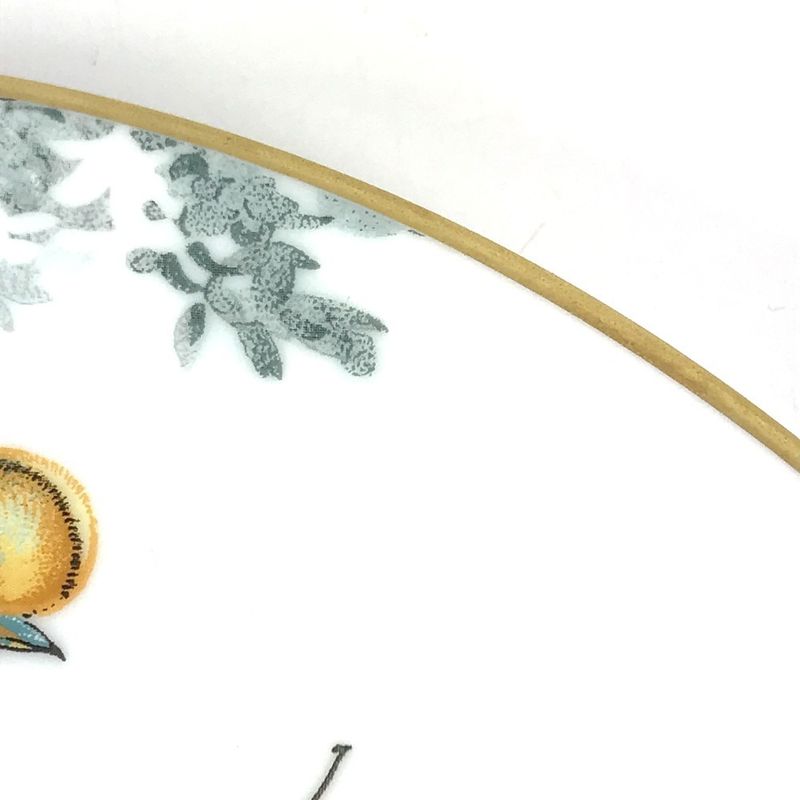HERMES Plate Equator Sketch 27cm (10.63in) Bird Pottery White