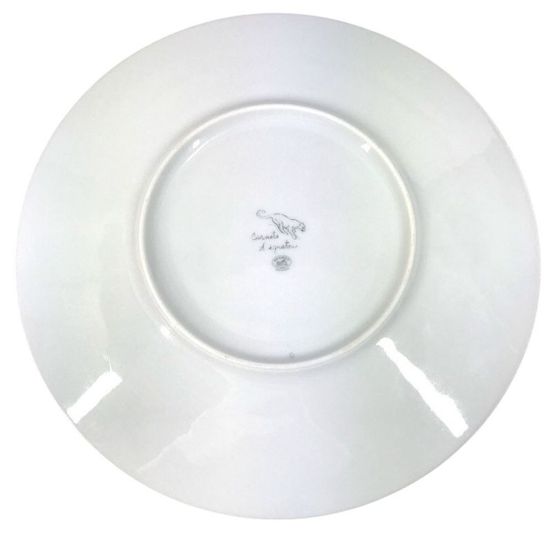 HERMES Plate Equator Sketch 27cm (10.63in) Bird Pottery White