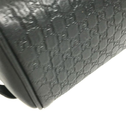 GUCCI Second Bag GG Logo 419775 Shima Leather Black