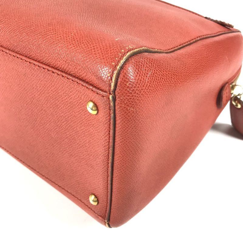 CHANEL Shoulder Bag Leather Orange